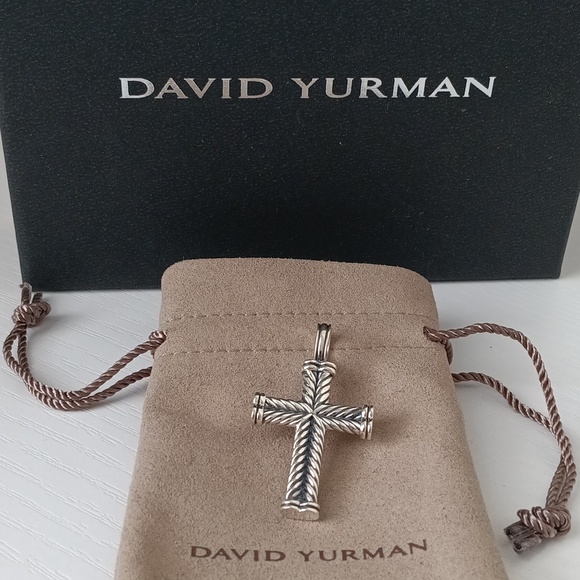 David Yurman Other - David Yurman Men's Sterling Silver Chevron Cross Pendant for Necklace